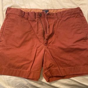 Red J Crew Verick Shorts